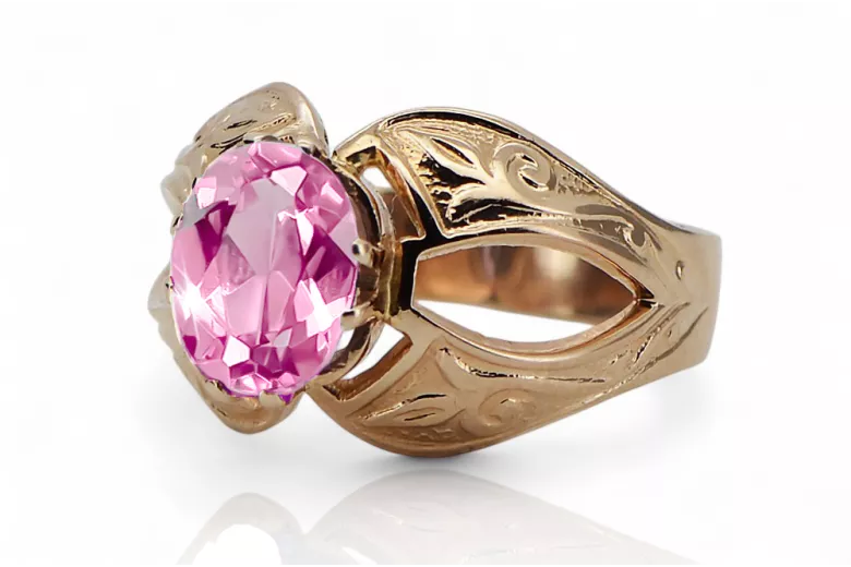 Vintage Anneau Améthyste Or rose 14 carats vintage d'origine vrc135r